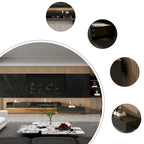 Mobile TV galleggiante a parete nero lucido con luci a LED