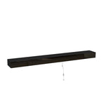 Mobile TV galleggiante a parete nero lucido con luci a LED