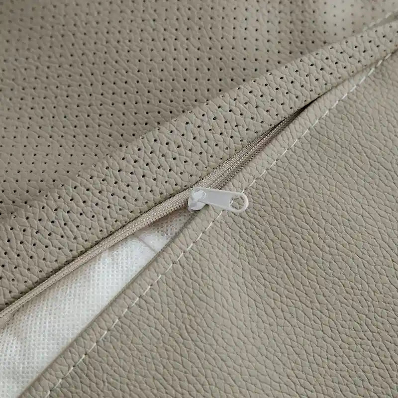 Divano sezionale curvo in ecopelle arancione/grigio, lato sinistro/destro, 5 posti