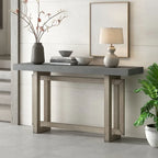 Consolle Minimalista con Piano Effetto Cemento – Grigio / Nero / Bianco / Blu Scuro