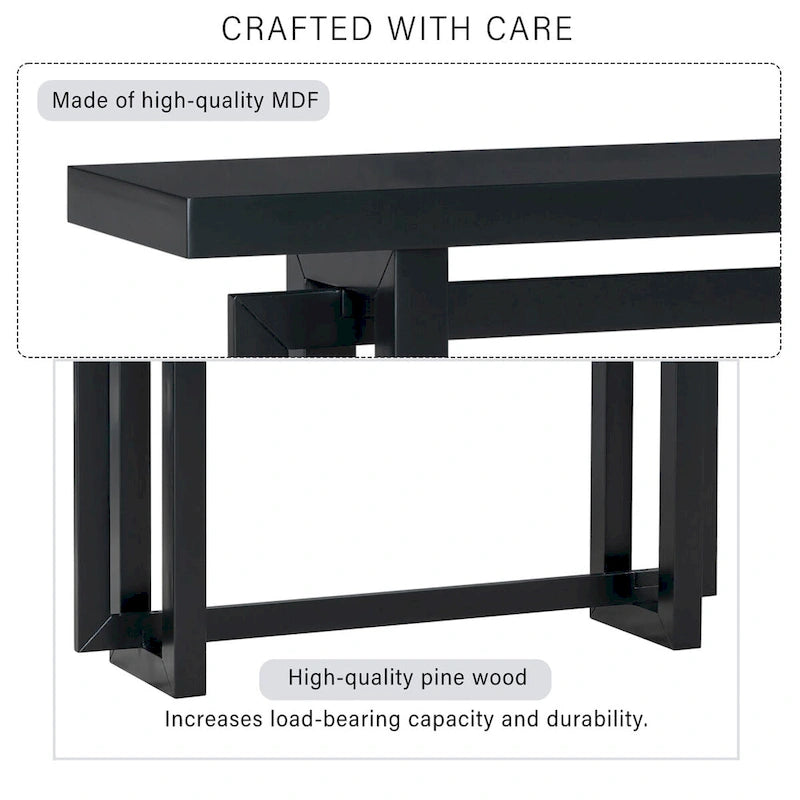 Consolle Minimalista con Piano Effetto Cemento – Grigio / Nero / Bianco / Blu Scuro