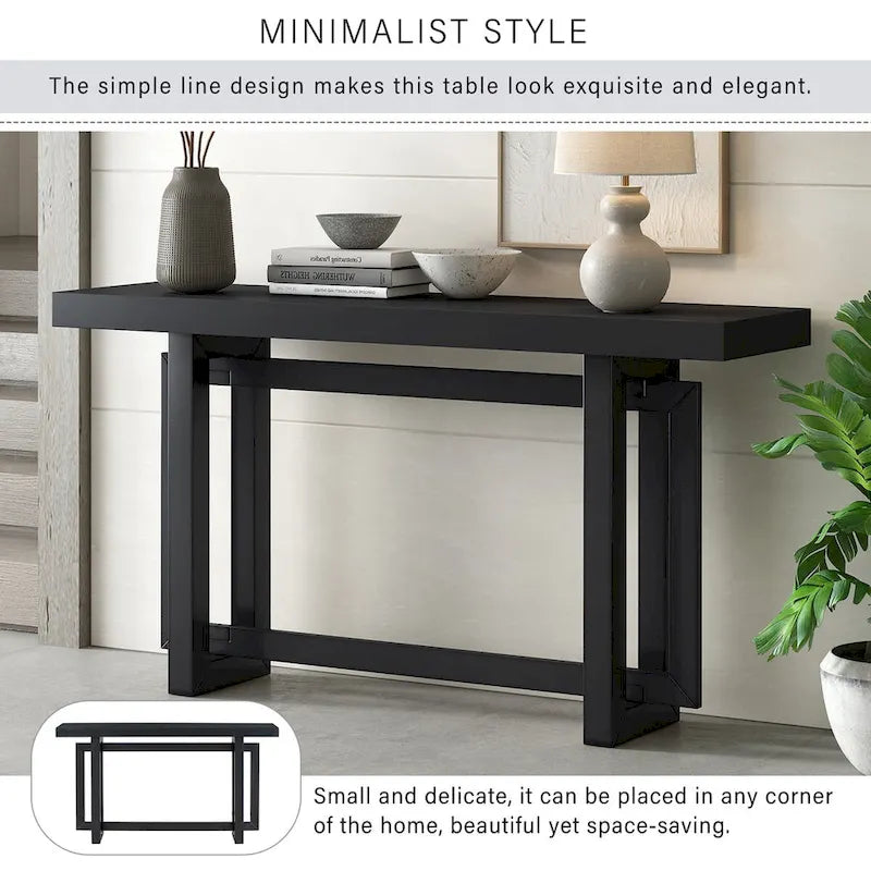 Consolle Minimalista con Piano Effetto Cemento – Grigio / Nero / Bianco / Blu Scuro