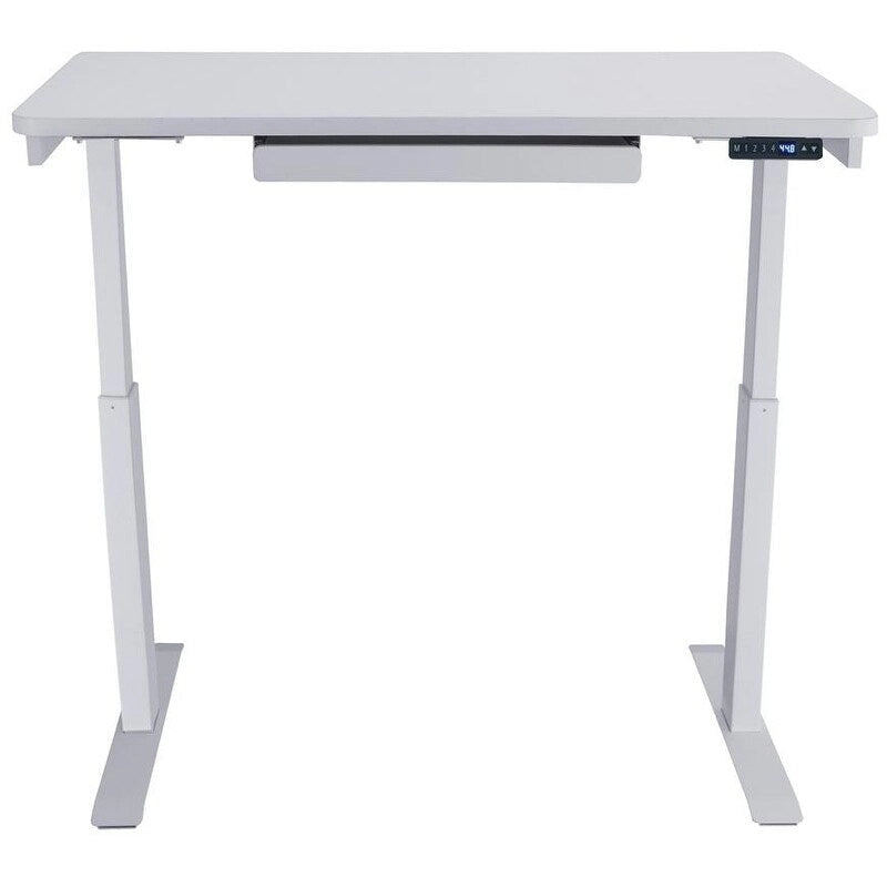 Scrivania elettrica 48 pollici, regolabile in altezza 28"-48", piano in MDF, 4 impostazioni di memoria