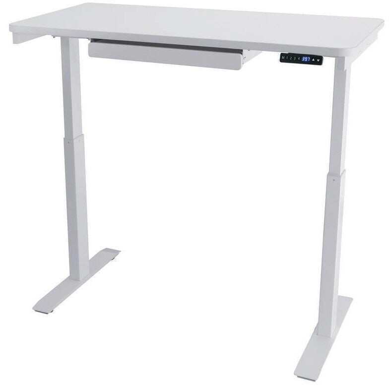 Scrivania elettrica 48 pollici, regolabile in altezza 28"-48", piano in MDF, 4 impostazioni di memoria
