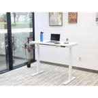 Scrivania elettrica 48 pollici, regolabile in altezza 28"-48", piano in MDF, 4 impostazioni di memoria