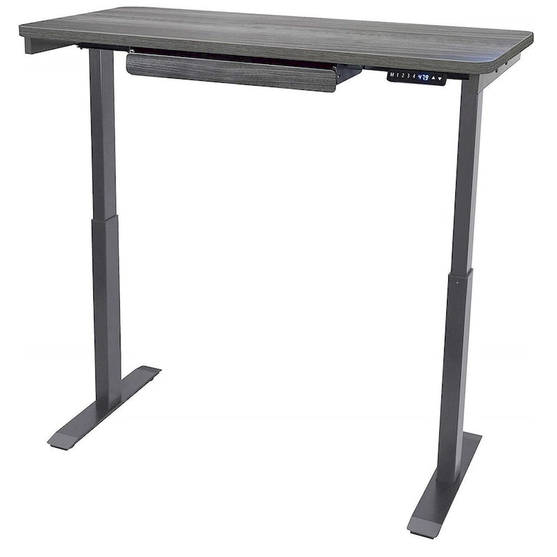 Scrivania elettrica 48 pollici, regolabile in altezza 28"-48", piano in MDF, 4 impostazioni di memoria