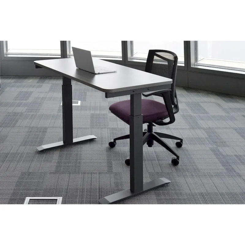 Scrivania elettrica 48 pollici, regolabile in altezza 28"-48", piano in MDF, 4 impostazioni di memoria