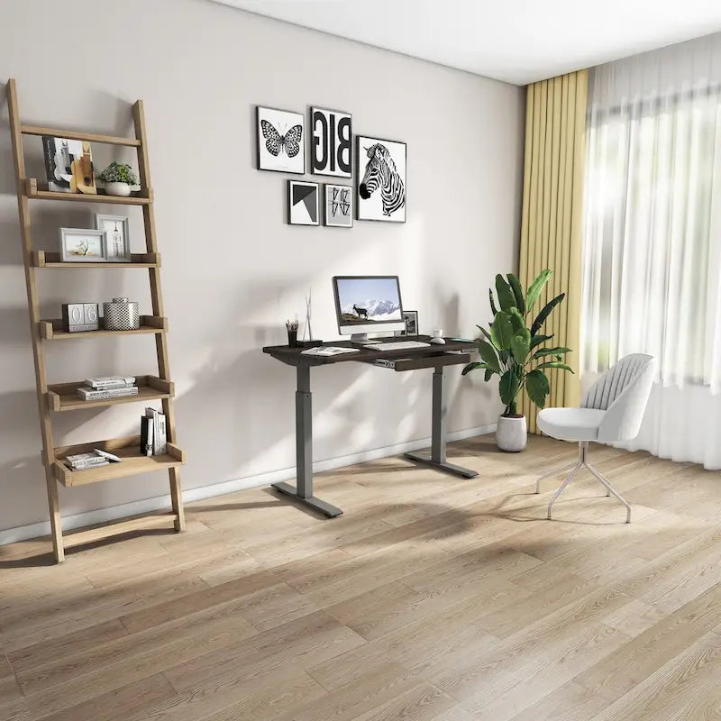 Scrivania elettrica 48 pollici, regolabile in altezza 28"-48", piano in MDF, 4 impostazioni di memoria
