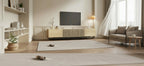 Mobile TV scandinavo naturale/noce, per TV fino a 80"