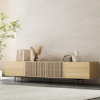 Mobile TV scandinavo naturale/noce, per TV fino a 80"