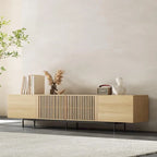 Mobile TV scandinavo naturale/noce, per TV fino a 80"