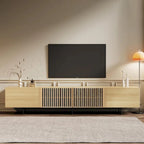 Mobile TV scandinavo naturale/noce, per TV fino a 80"