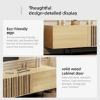 Mobile TV scandinavo naturale/noce, per TV fino a 80"