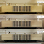 Mobile TV scandinavo naturale/noce, per TV fino a 80"