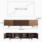 Mobile TV scandinavo naturale/noce, per TV fino a 80"