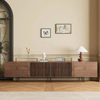 Mobile TV scandinavo naturale/noce, per TV fino a 80"