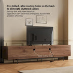 Mobile TV scandinavo naturale/noce, per TV fino a 80"