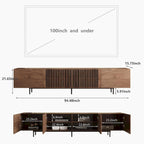 Mobile TV scandinavo naturale/noce, per TV fino a 80"