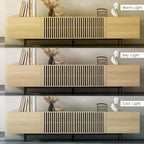 Mobile TV scandinavo naturale/noce, per TV fino a 80"