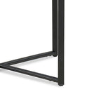 Tavolino moderno 20 pollici, piano in marmo Carrara, struttura in acciaio, grigio liscio